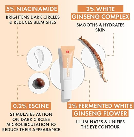 Erborian Super BB CONCEALER High coverage concealer enriched with Niacinamide and SPF 25 Moisturizing eye corrector natural finish Korean Cosmetic - Image 5