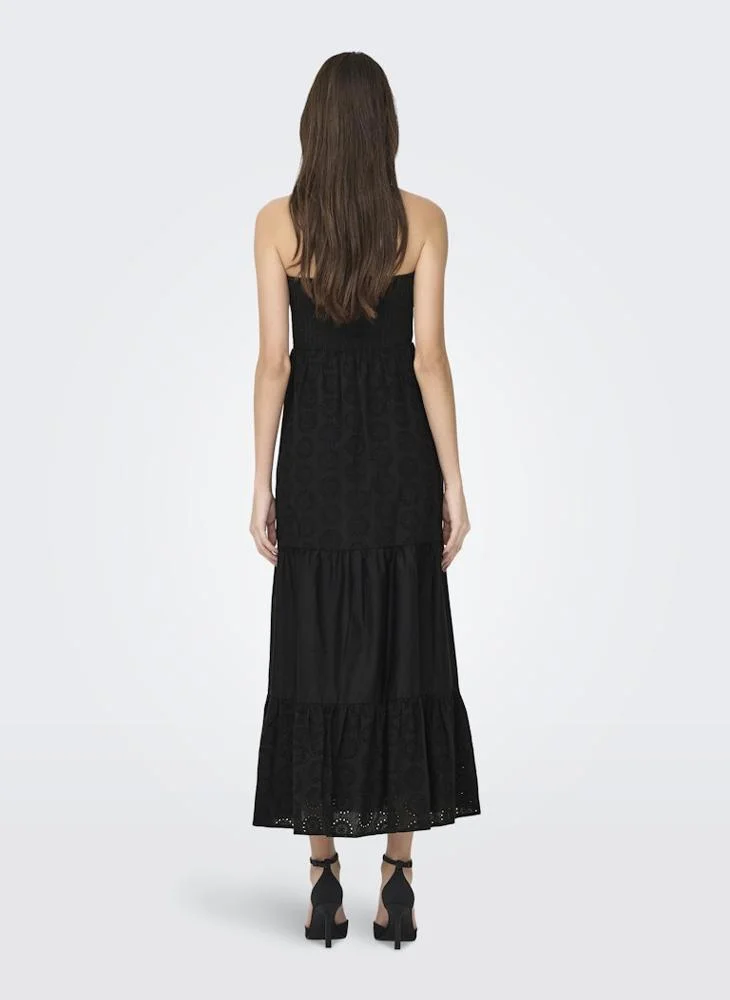 اونلي Nolfi Embordered Tube Long Dress