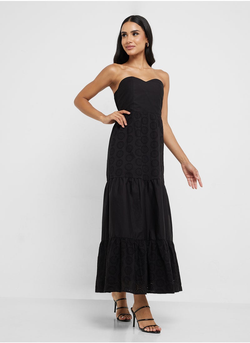 ONLY - Nolfi Embordered Tube Long Dress - Image 1