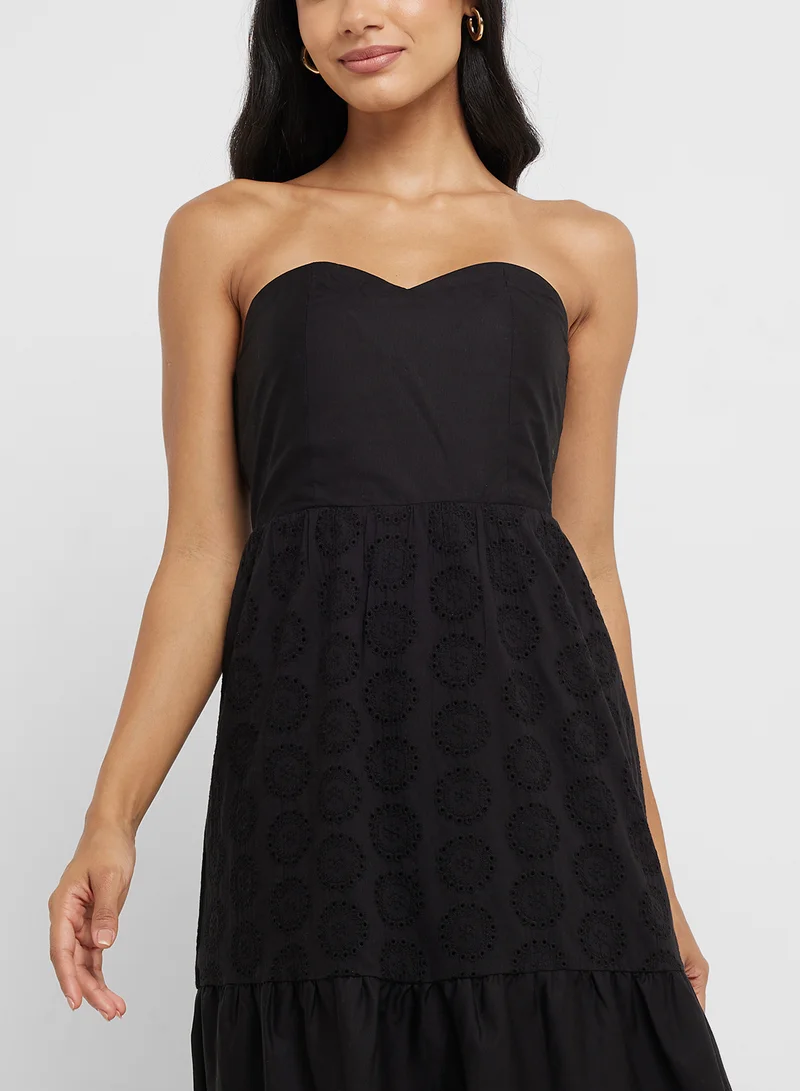 ONLY Eyelet Tiered Dress