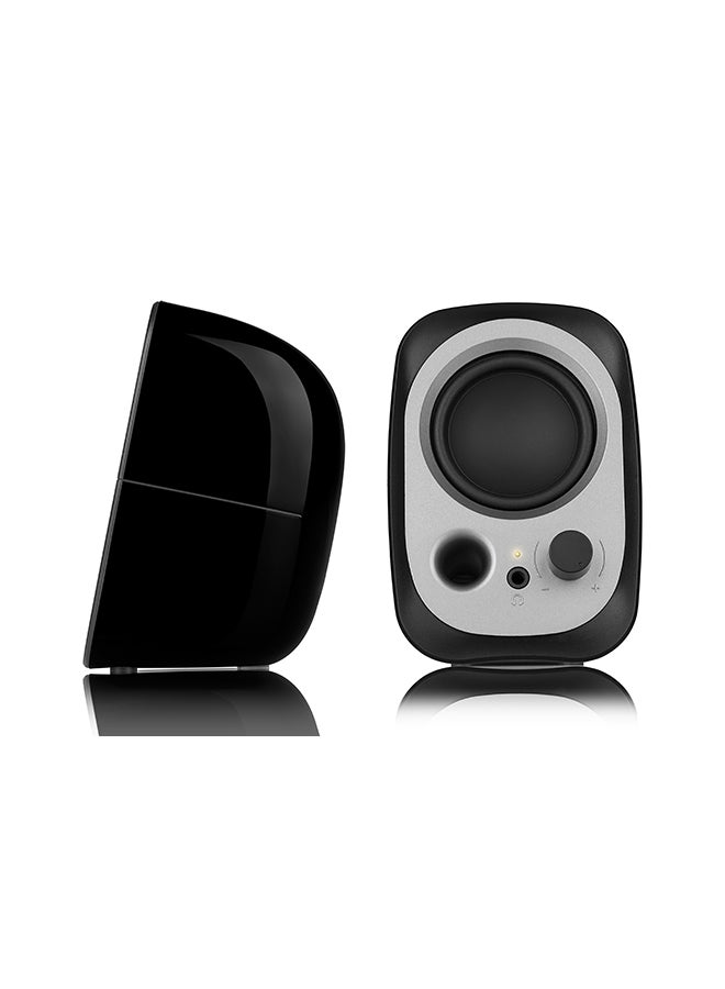 اديفير مكبرات صوت R12U بمنفذ USB باتصال سلس - بزاوية بأفضل تصميم - بمنفذ AUX مقاس 3.5 مم بتحكم مريح - تصميم صغير وقوي أسود - Image 3