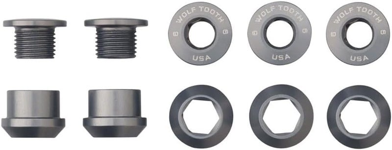 Set of 5 Chainring Bolts+Nuts for Single-Ring (1X) Drivetrains