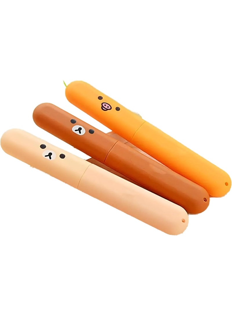 ريلاكوما مجموعة أغطية حماية فرشاة الأسنان المحمولة - علبة تخزين صحية وصديقة للبيئة لحماية فرشاة الأسنان أثناء السفر والأنشطة الخارجية وسفر العمل والاستخدام اليومي (3 قطع) - Image 1