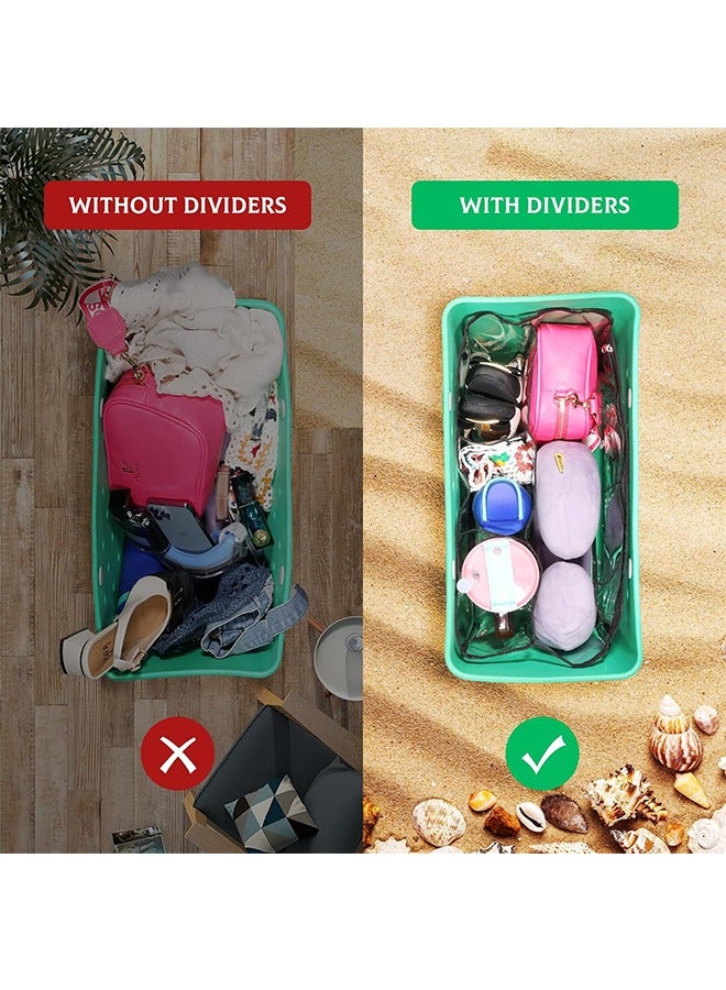 Clear Beach Bag Organizer, Compatible with Bogg Bag X Large Size, Insert Divider Pouch Zipper for Bags, 5 Pocekets, Original Your Bag and Divide - Image 5