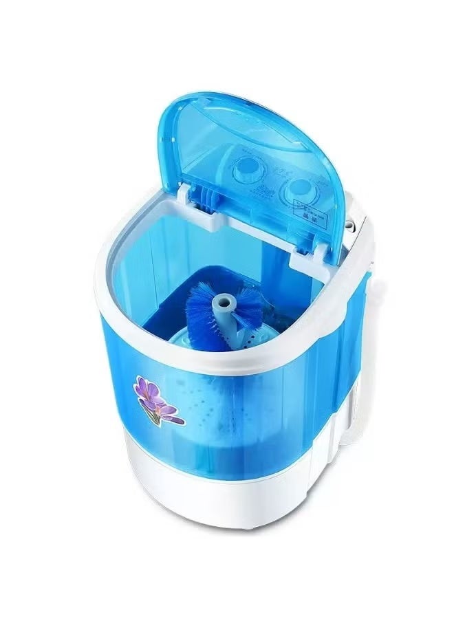 دينكس غسالة صغيرة محمولة 2 في 1 بسعة 4.8 كجم، غسالة ومجفف مزدوج الحوض مدمج للملابس وملابس الأطفال والأحذية - Image 2