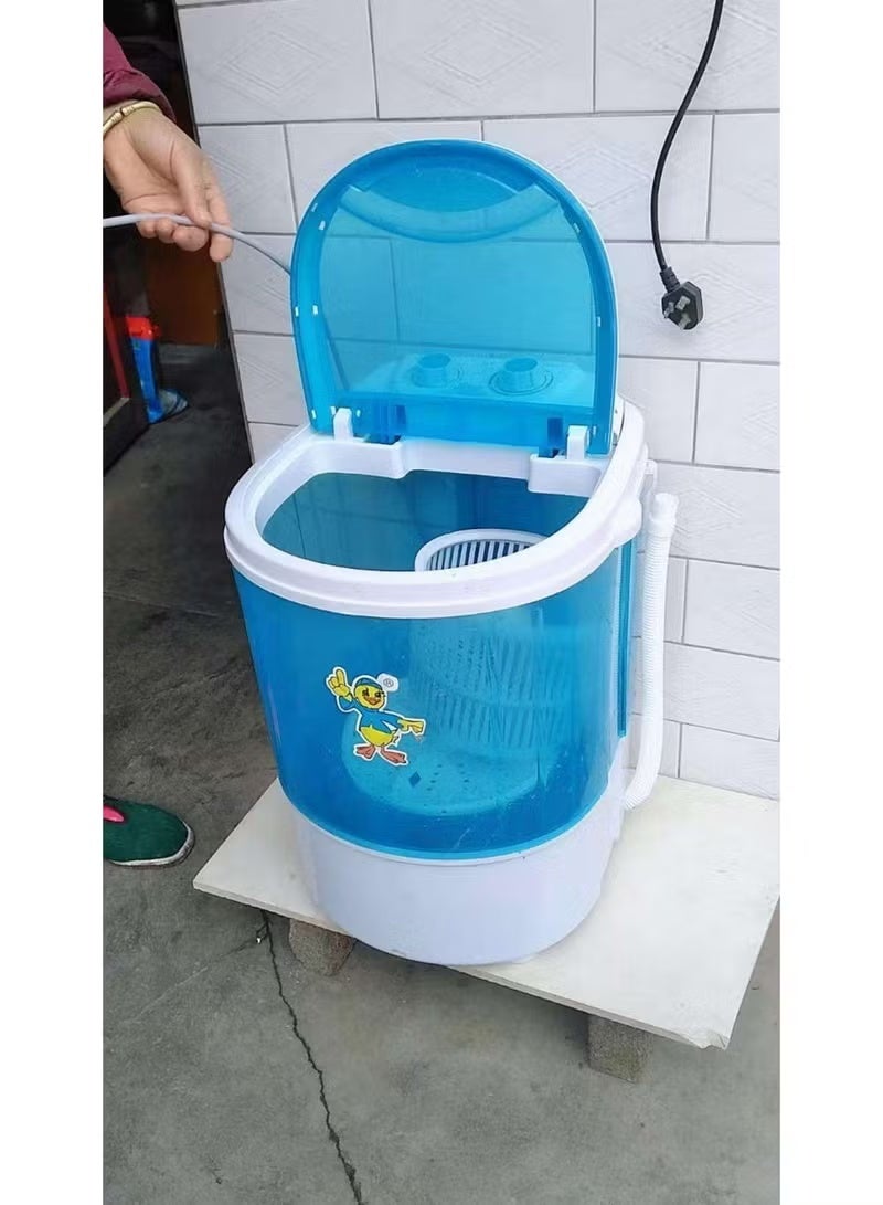 دينكس غسالة صغيرة محمولة 2 في 1 بسعة 4.8 كجم، غسالة ومجفف مزدوج الحوض مدمج للملابس وملابس الأطفال والأحذية - Image 3