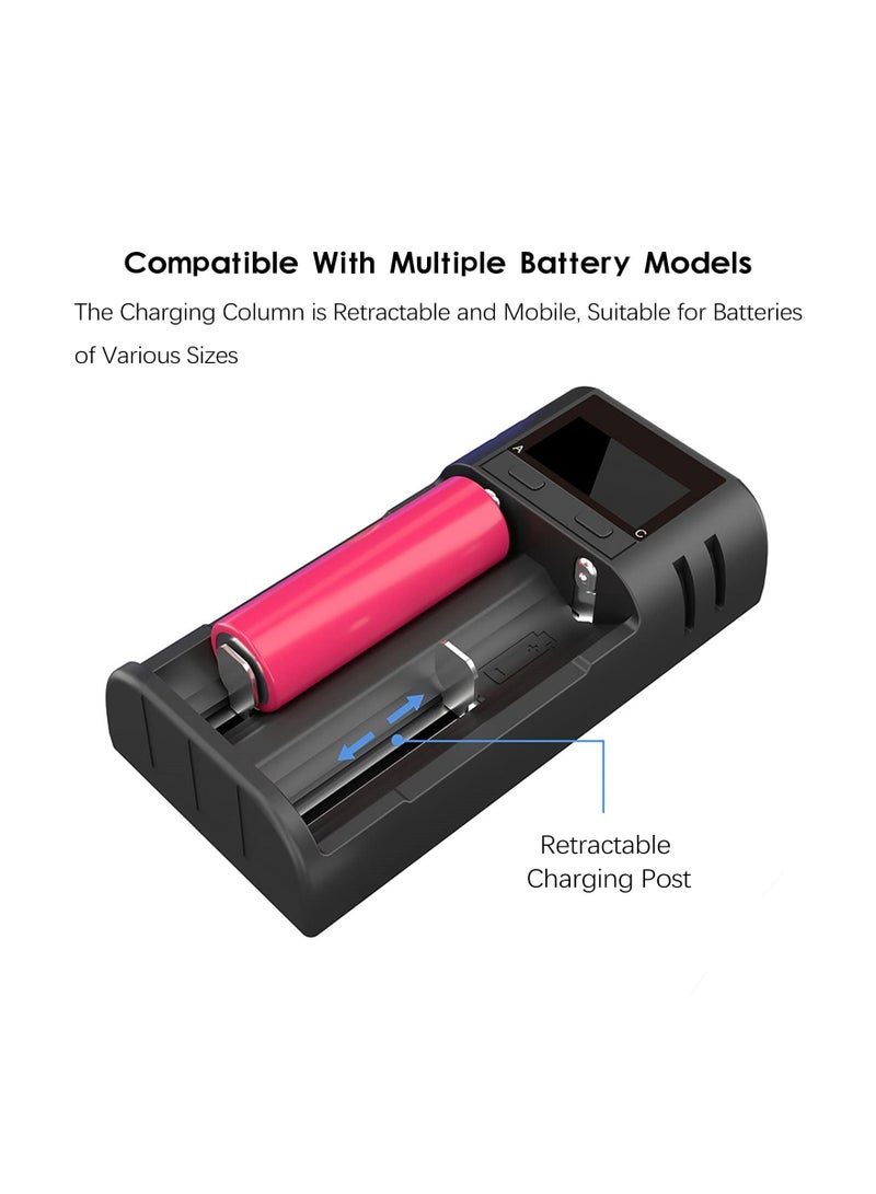 Generic 21750 21700 Battery Charger, LCD Intelligent 18650 Battery Charger Smart Charger Intelligent Battery Charger High-Speed Charger for 20700 22700 26650 26700 16340 (RCR123) 17500 17650 17670 18500  - Image 3