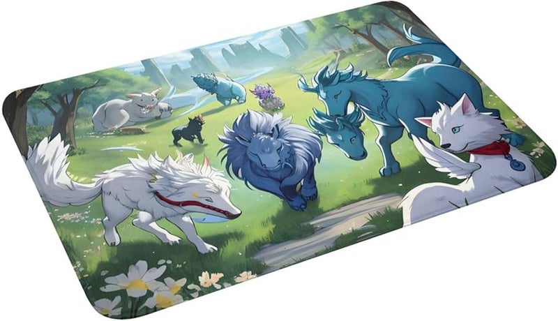 PHAYAH 16x24 Inch Doormat A Bunch of Beasts Drinking Water Indoor Outdoor Front Door Mat - Image 4