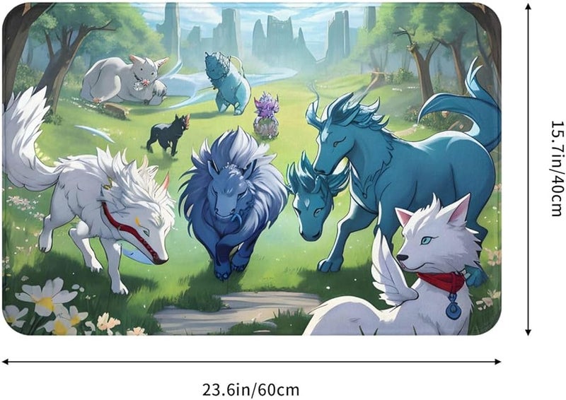 PHAYAH 16x24 Inch Doormat A Bunch of Beasts Drinking Water Indoor Outdoor Front Door Mat - Image 2