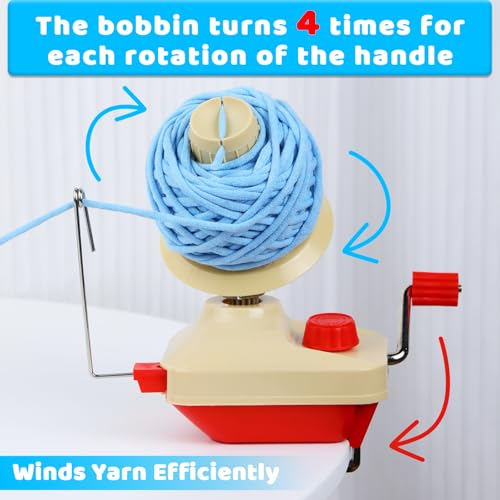 BUTUZE Yarn Ball Winder, Yarn Cake Winder for Crocheting, Hand Operated Wool Roller for Crocheting, Stitch Markers Kit, Crochet Wheel for Knitting - Image 3