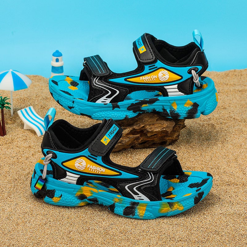 Children'S Sandals Boys Summer Primary School Students Anti-Slip Soft Sole Medium And Large Children Girls Sports Beach Shoes Trendy - Image 3
