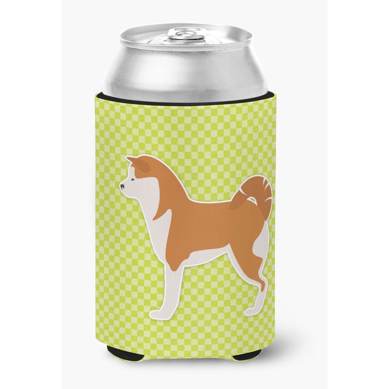 Caroline's Treasures ""Caroline's Treasures Akita Checkerboard green Can or Bottle Hugger BB3872CC  Can Hugger  Multicolor"" 