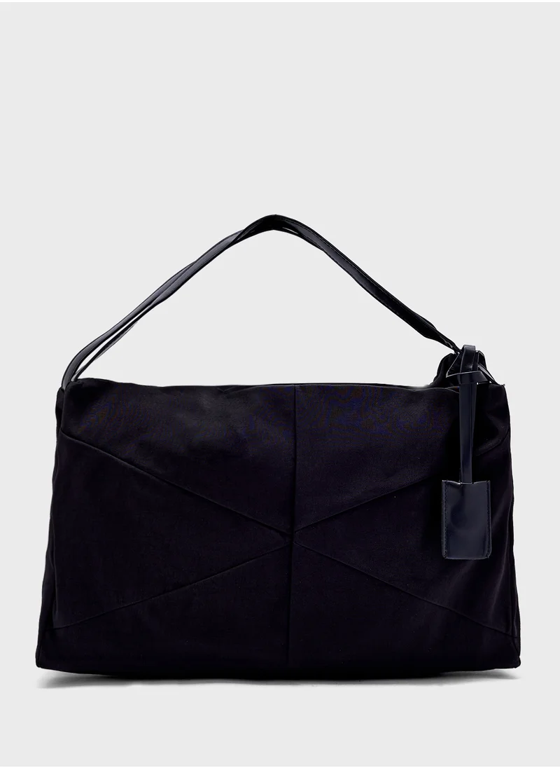 Ginger Panel Detail Slouchy Shopper Bag