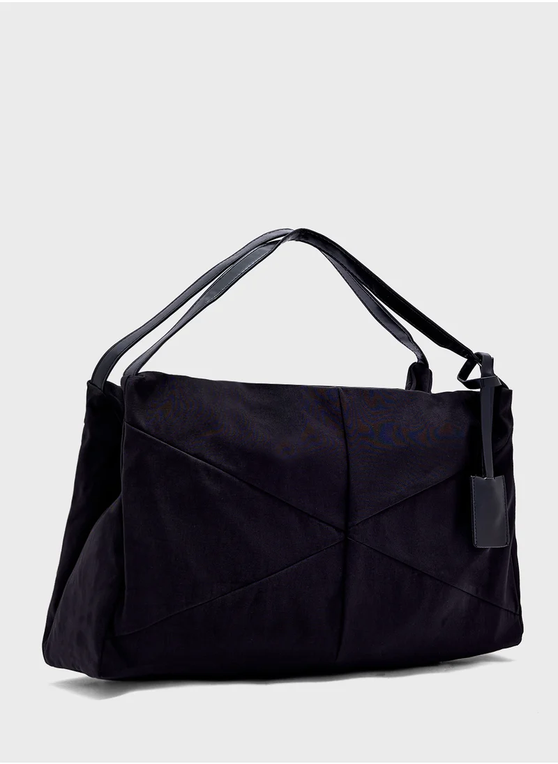 Ginger Panel Detail Slouchy Shopper Bag