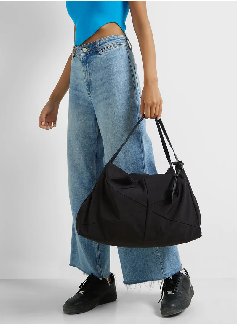Ginger Panel Detail Slouchy Shopper Bag