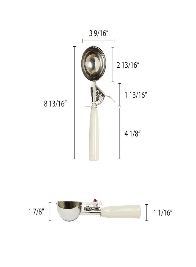TrueCraftware- 3-1/4 oz Ice Cream Disher #10 Stainless Steel Ivory Color Handle- Ice Cream Cookie Scooper for Baking Cookie Scoops Portion Control Scoop Cupcake Batter Ice Cream Yogurt Gelatos Sundaes - Image 5