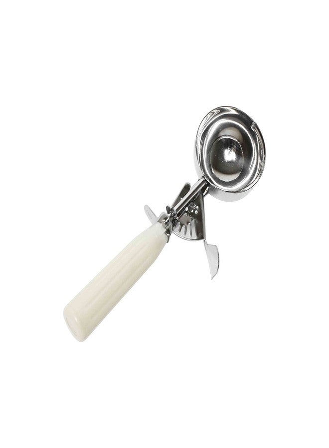 TrueCraftware- 3-1/4 oz Ice Cream Disher #10 Stainless Steel Ivory Color Handle- Ice Cream Cookie Scooper for Baking Cookie Scoops Portion Control Scoop Cupcake Batter Ice Cream Yogurt Gelatos Sundaes - Image 1