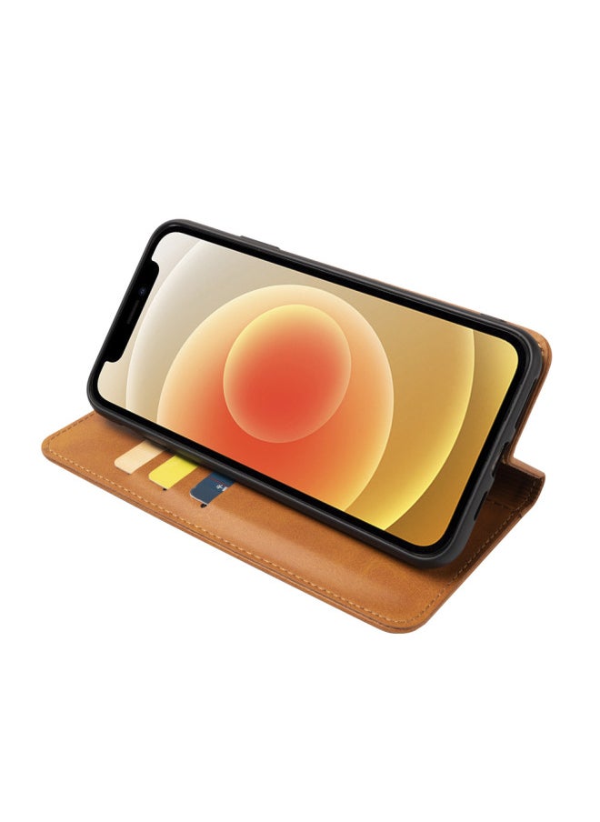 Generic Strong Magnetic Mini-bull Leather Phone Case For 14/se3 2022/For Iphone 13/12/11/7/xr Digital Computer Protective Cover-Color:Yellow-Applicable Model:For AppleFor Iphone 7 Plus/8 Plus  - Image 5