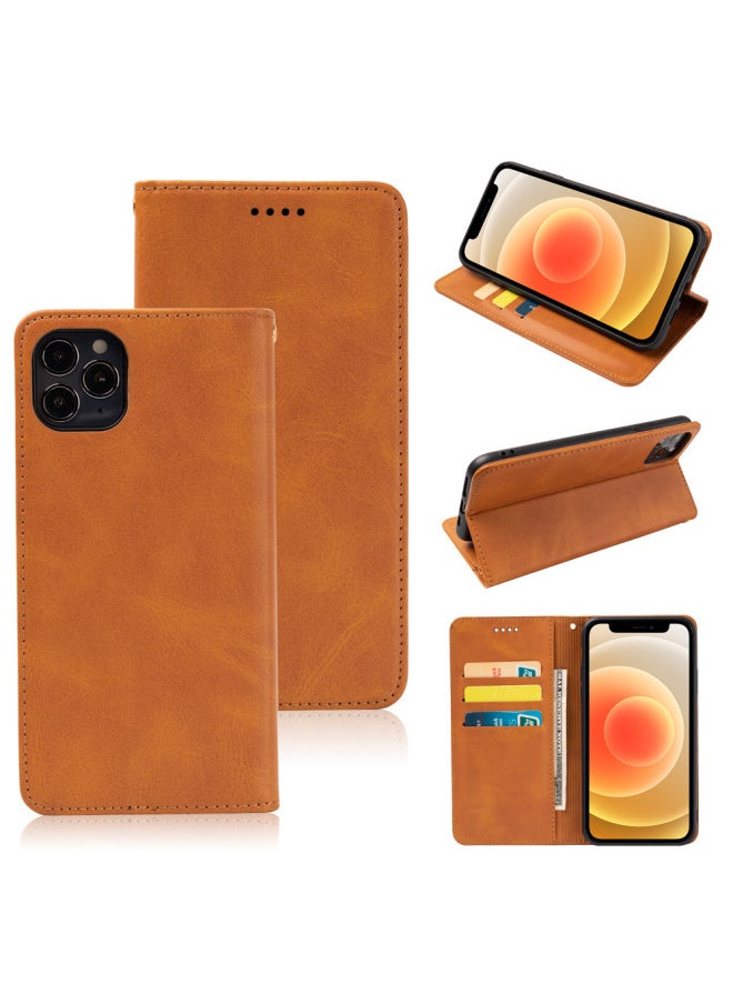 Generic Strong Magnetic Mini-bull Leather Phone Case For 14/se3 2022/For Iphone 13/12/11/7/xr Digital Computer Protective Cover-Color:Yellow-Applicable Model:For AppleFor Iphone 7 Plus/8 Plus  - Image 3