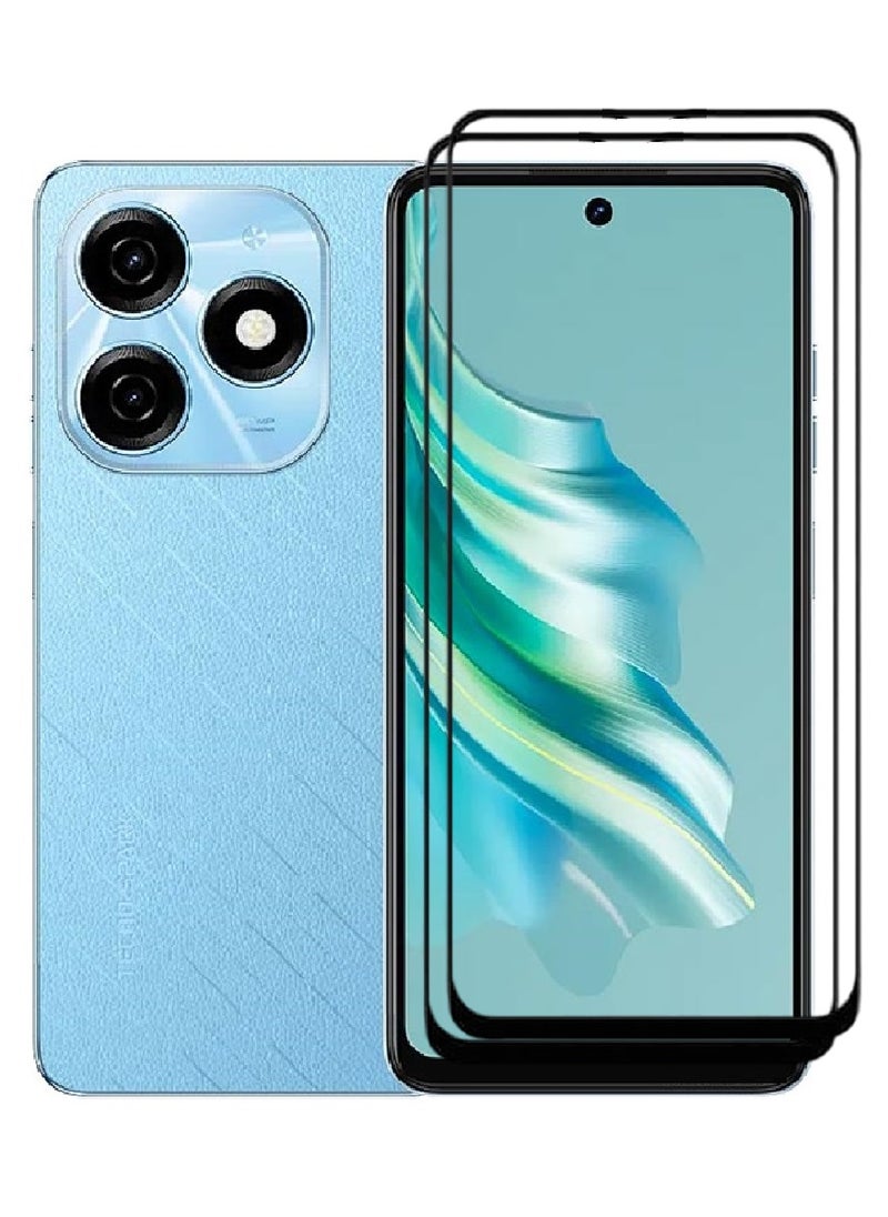 AINA 2 Pieces Tempered Glass Screen Protector 5D Designed For Tecno Spark 20 Full Glue Edge to Edge Full Screen Coverage And Bubble Free - Image 1