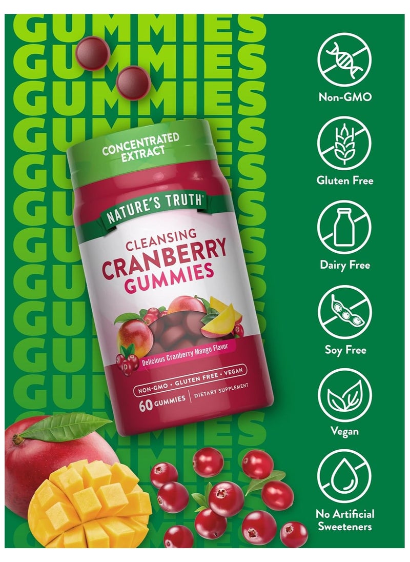 Nature's Truth Cleansing Cranberry Gummies, Delicious Cranberry Mango, 60 Gummies  - Image 4