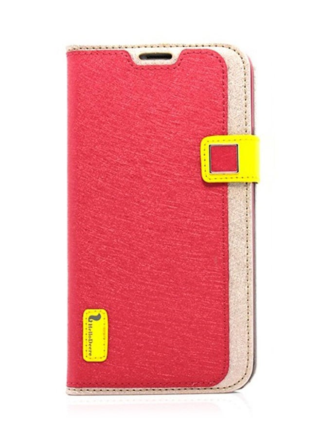 NIBEMINENT - Wallet Case Cover With Stand For Samsung Galaxy Mega 5.8 I9150/ I9152 Red - Image 1