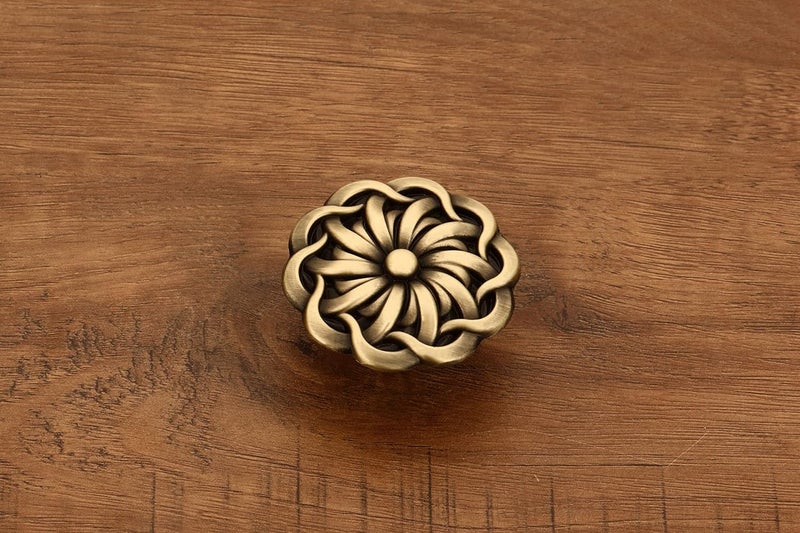 HARMONUS Knobs for Drawer & Cabinets Set Knob, Antic Wardrobe Kitchen Door Pull Handle Knobs Square Shape Drawer Knob - (KNOBS-170- Pack of 4) - Image 1
