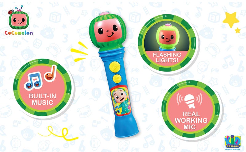 eKids Cocomelon Toy Microphone, Toy for Toddlers with Built-in Music, Designed for Fans of Cocomelon Toys - Image 3