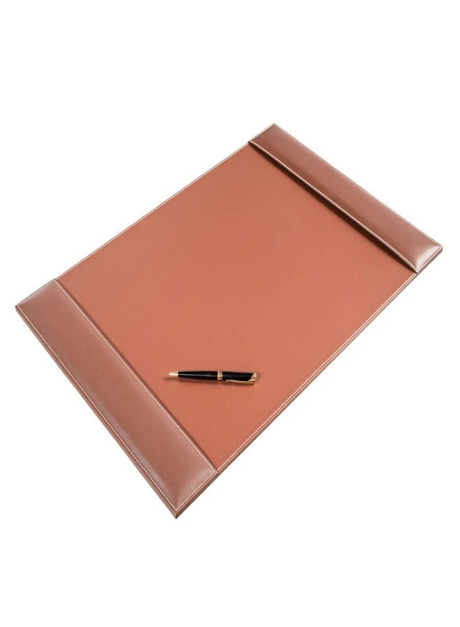 Dacasso Rustic Brown Desk Pad with Side-Rails, 25.5 by 17.25-Inch - Image 1