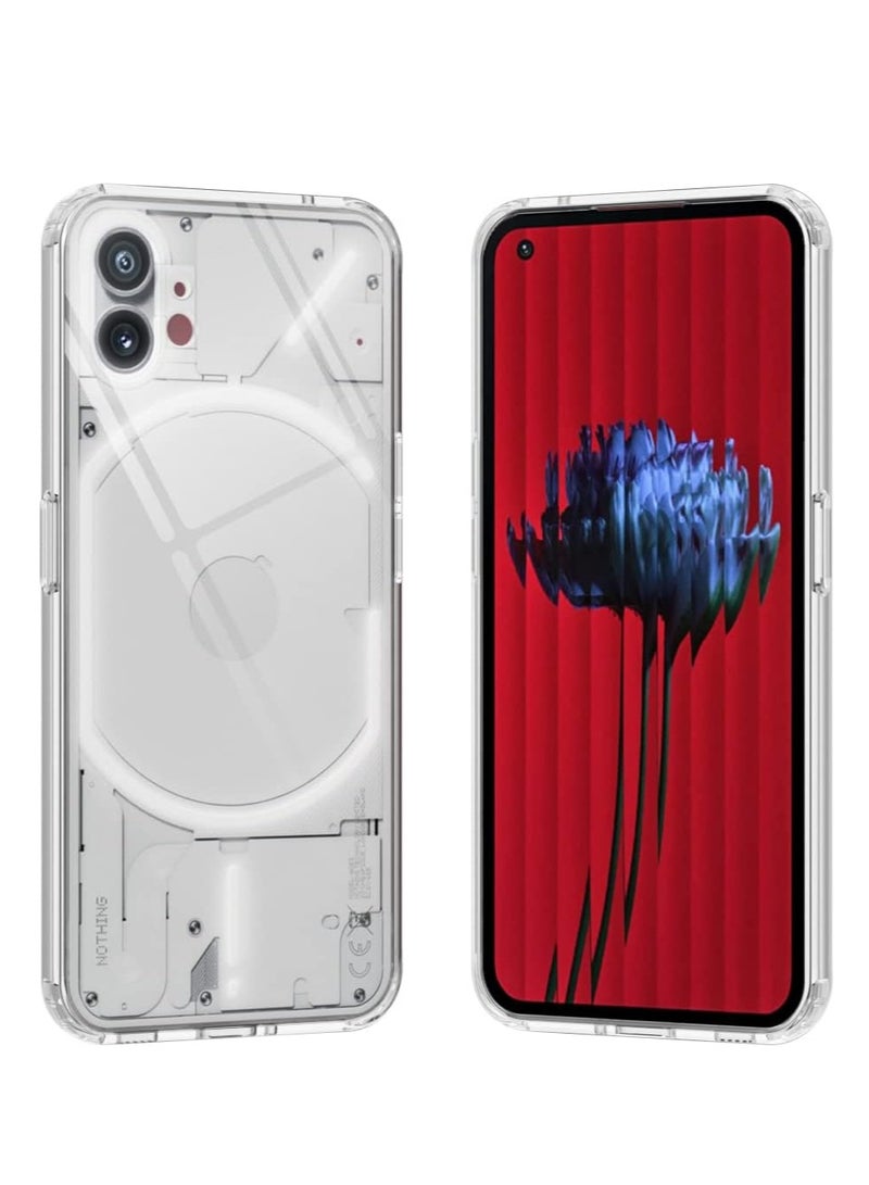 ELTRAZONE ELTERAZONE Compatible with Nothing Phone 1 Case Clear Slim Protective Shockproof [Military Grade Drop Protection] Anti-Drop Durable Hard PC Back with Soft Edge Thin Covers - Image 1