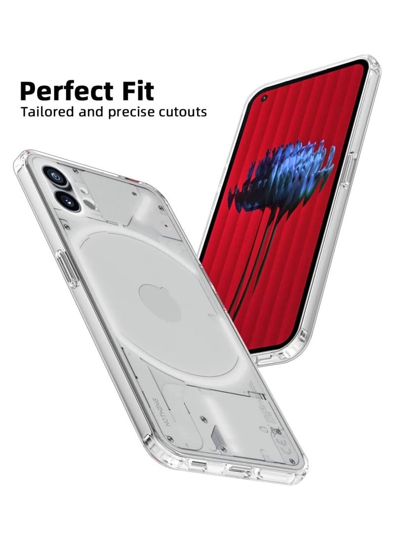 ELTRAZONE ELTERAZONE Compatible with Nothing Phone 1 Case Clear Slim Protective Shockproof [Military Grade Drop Protection] Anti-Drop Durable Hard PC Back with Soft Edge Thin Covers - Image 3