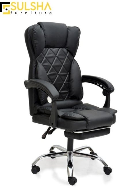 Ergonomic Computer Desk Chair for Office And Gaming Chair With Headrest, Back Comfort And Lumbar Support –Black