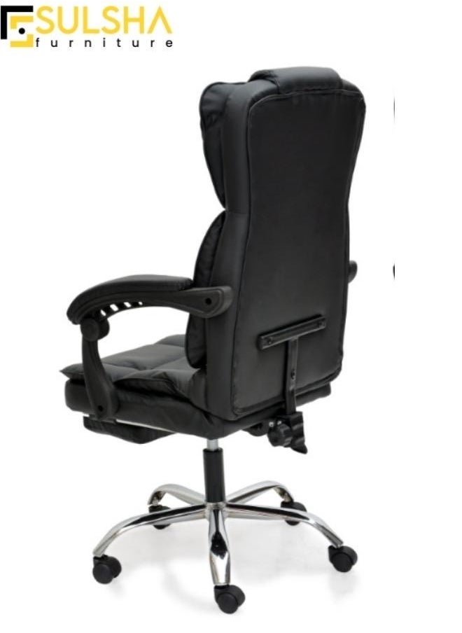 Ergonomic Computer Desk Chair for Office And Gaming Chair With Headrest, Back Comfort And Lumbar Support –Black
