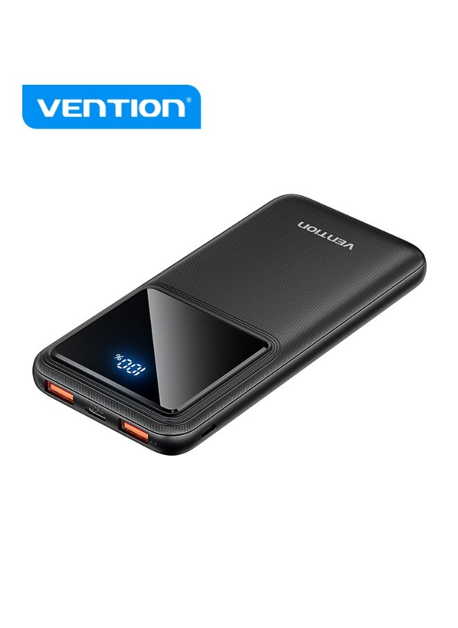 فينشن بنك طاقة VENTION 10000 مللي أمبير في الساعة (Micro-USB + USB-C + USB-A + USB-A) 22.5 واط شاشة LED سوداء نوع الطراز # FHKB0  - Image 1