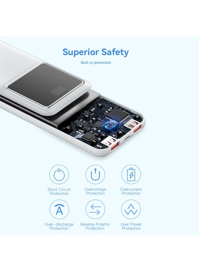 فينشن بنك طاقة VENTION 10000 مللي أمبير في الساعة (Micro-USB + USB-C + USB-A + USB-A) 22.5 واط شاشة LED سوداء نوع الطراز # FHKB0  - Image 5
