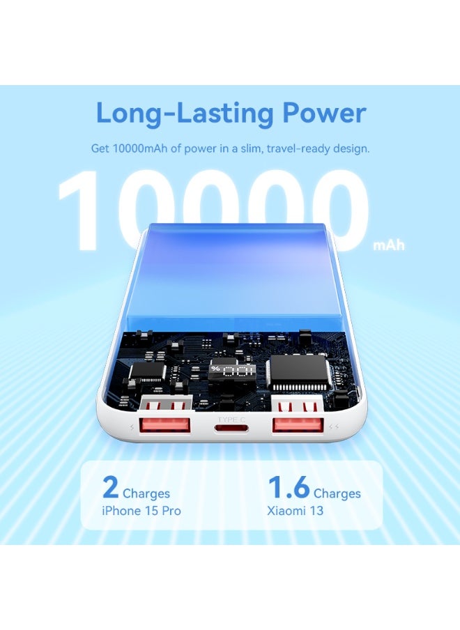 فينشن بنك طاقة VENTION 10000 مللي أمبير في الساعة (Micro-USB + USB-C + USB-A + USB-A) 22.5 واط شاشة LED سوداء نوع الطراز # FHKB0  - Image 3
