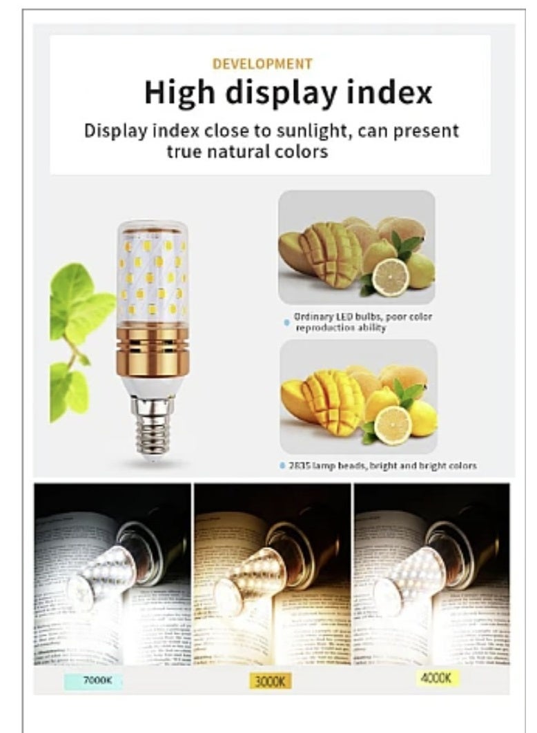 هامر لمبةالإضاءة شكل اسطواني بتصميم حديث وجميل اصفر 7 واط E14 - Image 2