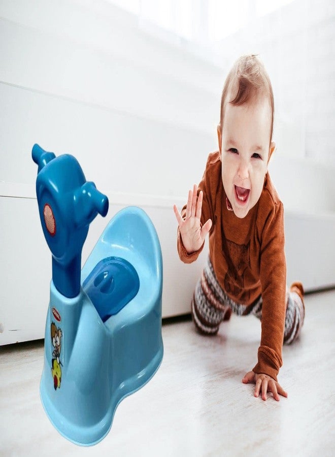 aaKaR Sonal - Baby Scooty - Baby Toilet Trainer Potty Seat with Removable Tray, Lid Cover (Pink) (Blue) - Image 3