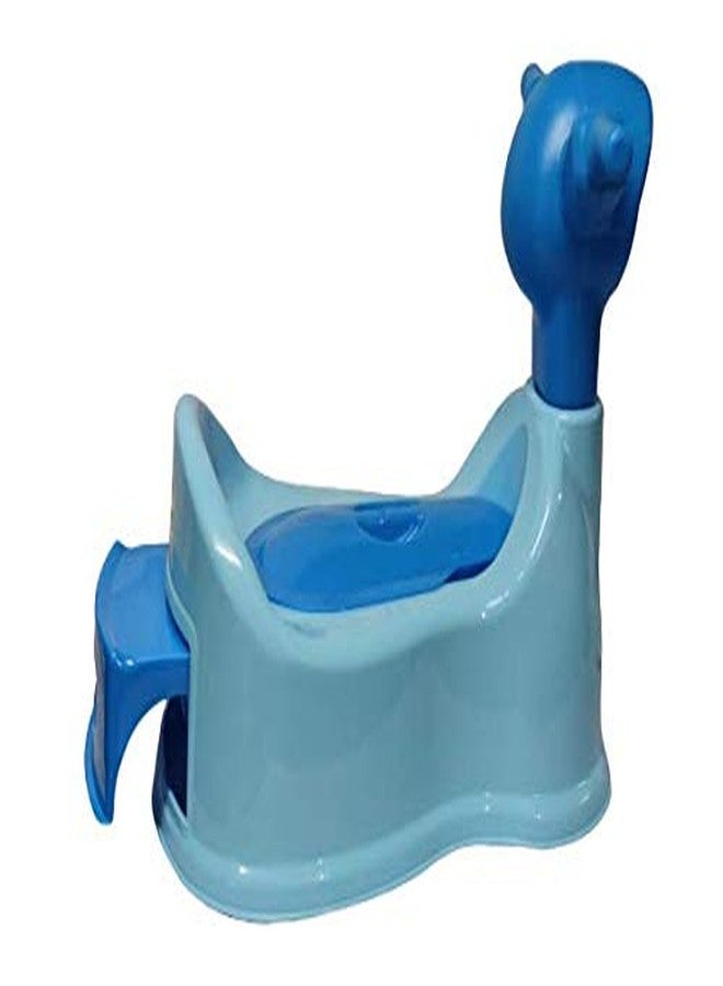 aaKaR Sonal - Baby Scooty - Baby Toilet Trainer Potty Seat with Removable Tray, Lid Cover (Pink) (Blue) - Image 5