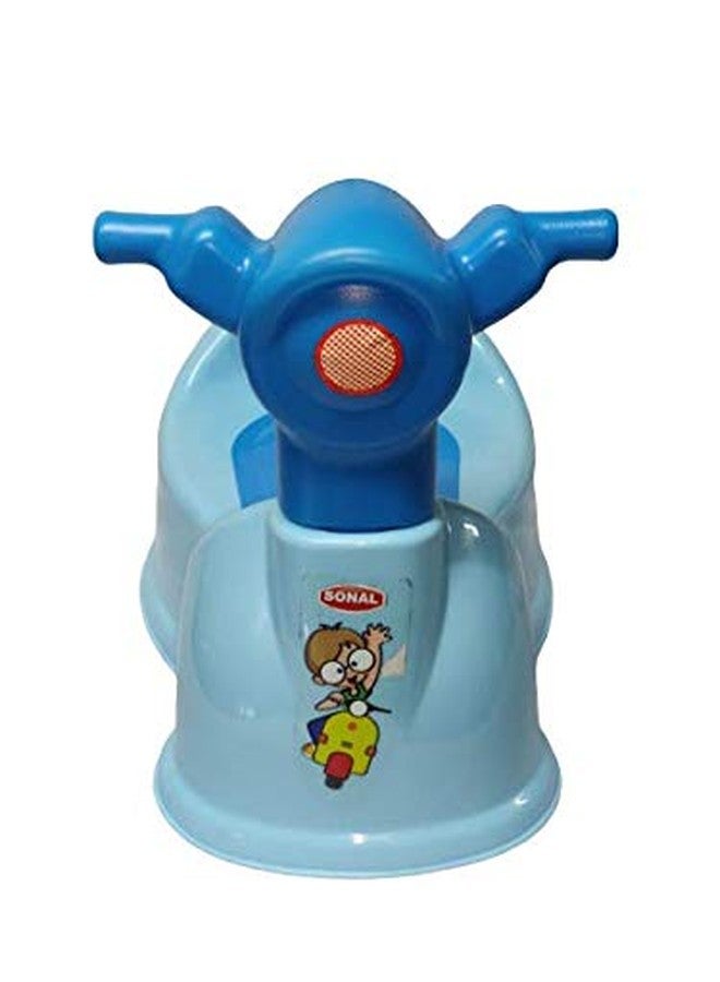 aaKaR Sonal - Baby Scooty - Baby Toilet Trainer Potty Seat with Removable Tray, Lid Cover (Pink) (Blue) - Image 4