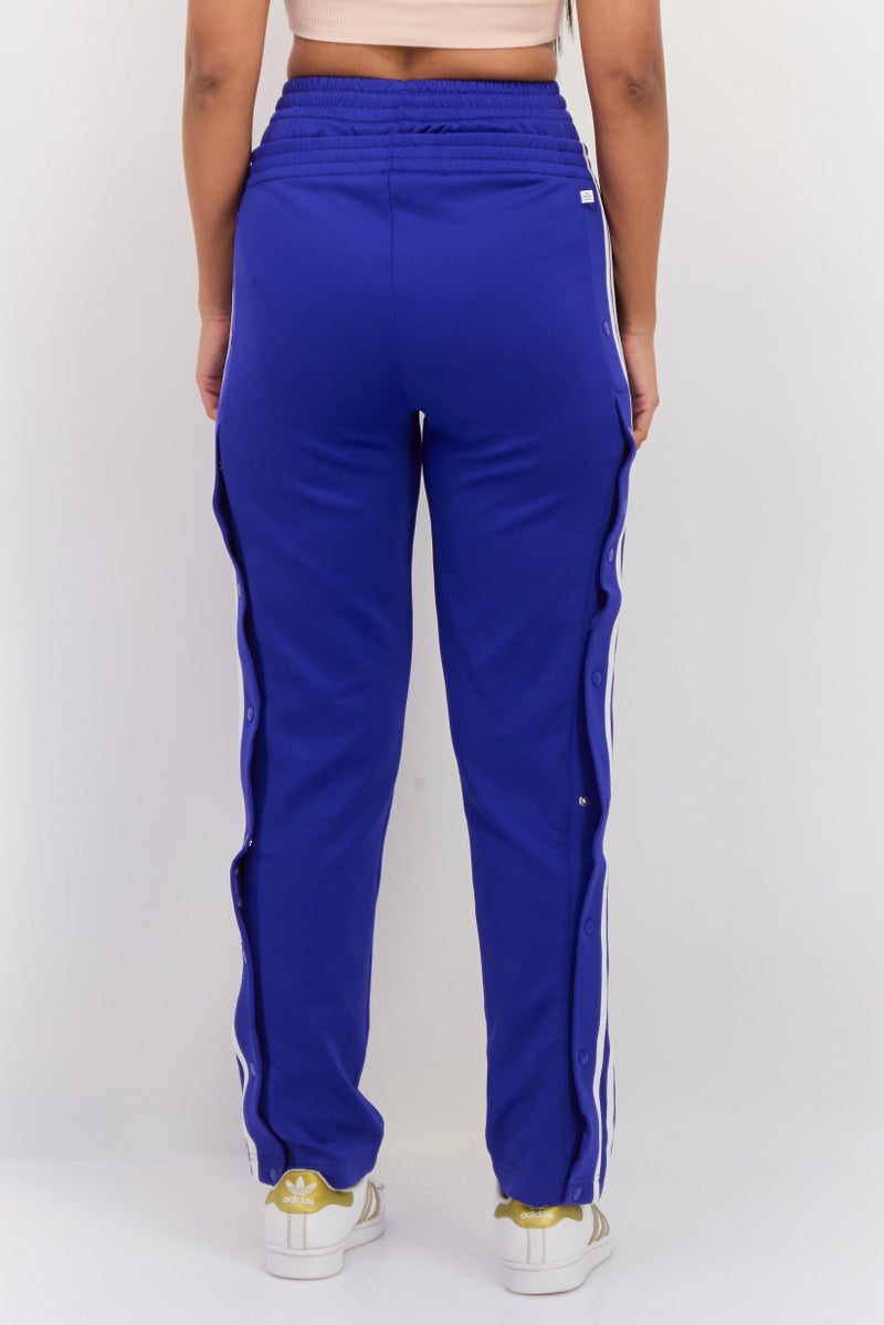 adidas Originals Women Loose Fit Stripe Outdoors Sweatpants, Blue  - Image 3