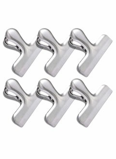 Excefore Stainless Steel Chip Bag Clips Set, 6 Pack Bag Clips, Heavy Duty Clamp Seal Food  - Image 1