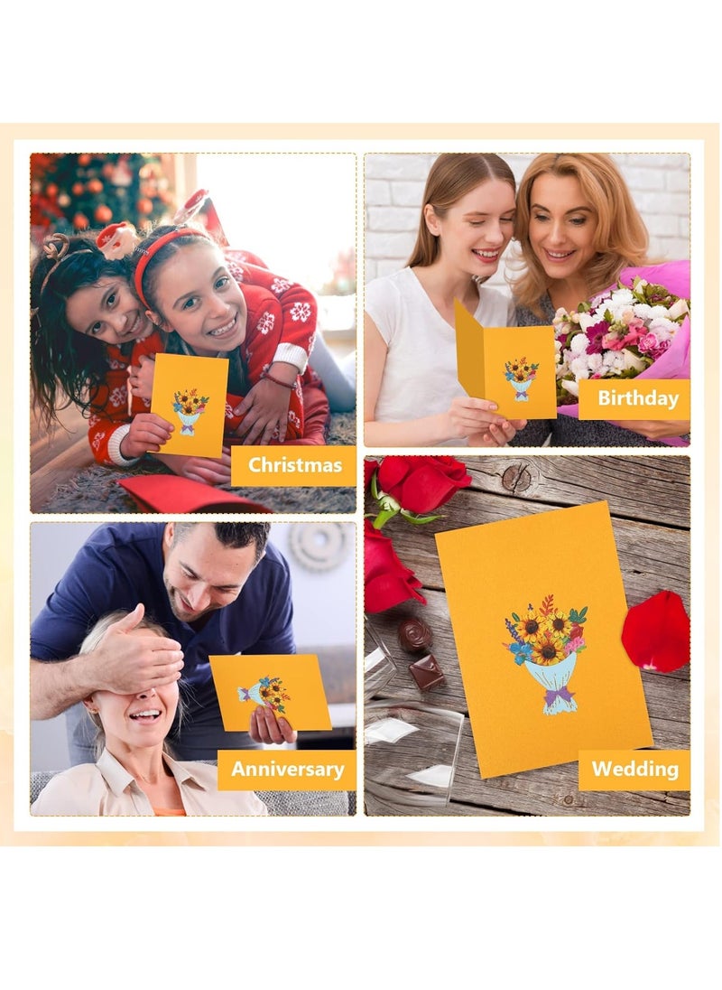 BUKELA 3D Pop-up Flower Greeting Card, Birthday Cards, Mother's Day Card, Bouquet Celebration Card with Sunflower for Romance Anniversary, Festivals, Graduation, Wife, Teacher - pzsku/Z024C46B4AA831FB1B745Z/45/_/1705372191/6c645bd7-8ea7-4664-9b34-558d142ccd79