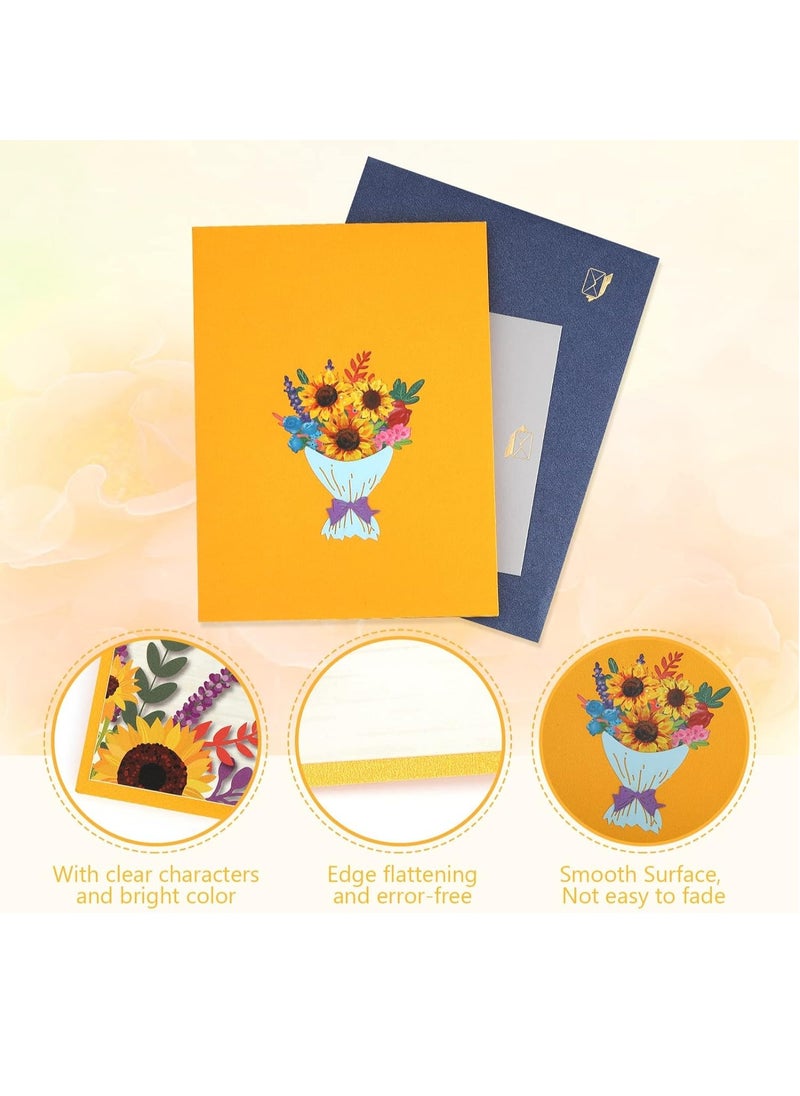 BUKELA 3D Pop-up Flower Greeting Card, Birthday Cards, Mother's Day Card, Bouquet Celebration Card with Sunflower for Romance Anniversary, Festivals, Graduation, Wife, Teacher - pzsku/Z024C46B4AA831FB1B745Z/45/_/1705372193/d8389bc3-aa59-4204-8f74-4e28d60bf878