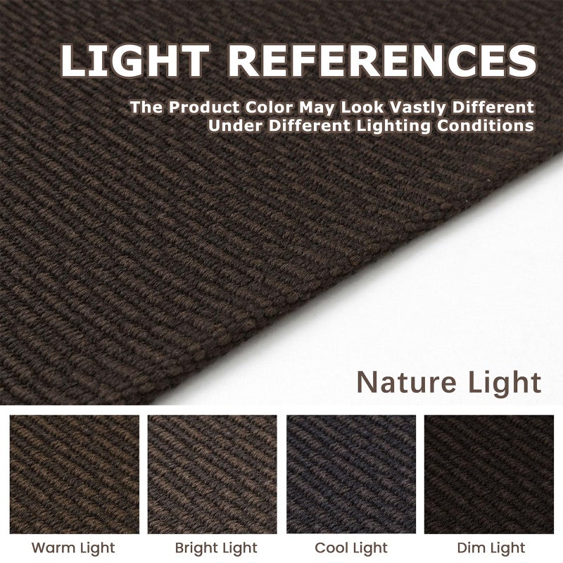 KOZYFLY Washable Runner Rug 2x8 Ft Runners for Hallway Rubber Backed Kitchen Runner Rugs Braided Cotton Entryway Runner Indoor, Carpet Runners for Hallway Entryway Bedroom, Dark Coffee/Brown - Image 3