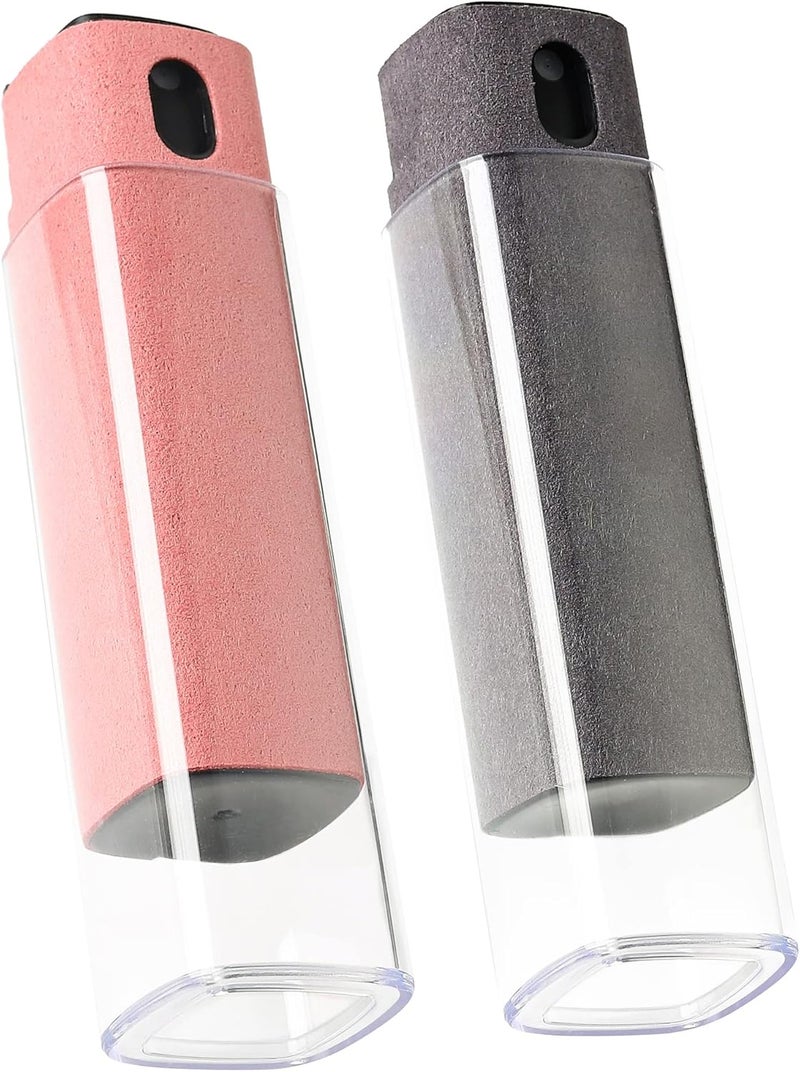 ZERNBER 2 Pcs Screen Cleaner Kit, 3-in-1 Touchscreen Mist Cleaner Spray Bottle Tool & Microfiber Cloth for Phone/Laptop/Tablet/TV/Monitor/Car Screens(Pink+Grey) - Image 1
