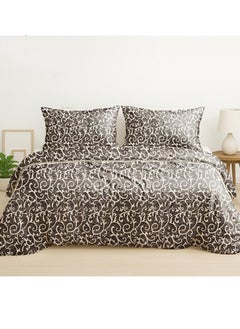 snooze Flat bed sheet set 2pcs, 180*235 cm + Free Pillowcase, petal design  - Image 3