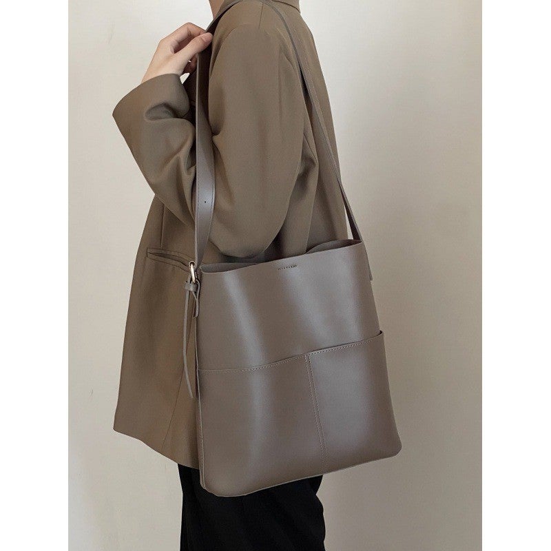 Women'S Bag, Large Capacity, Versatile Shoulder Bag, Crossbody Bag, Bucket Bag, Durable, Simple, Casual, Style, Commuter