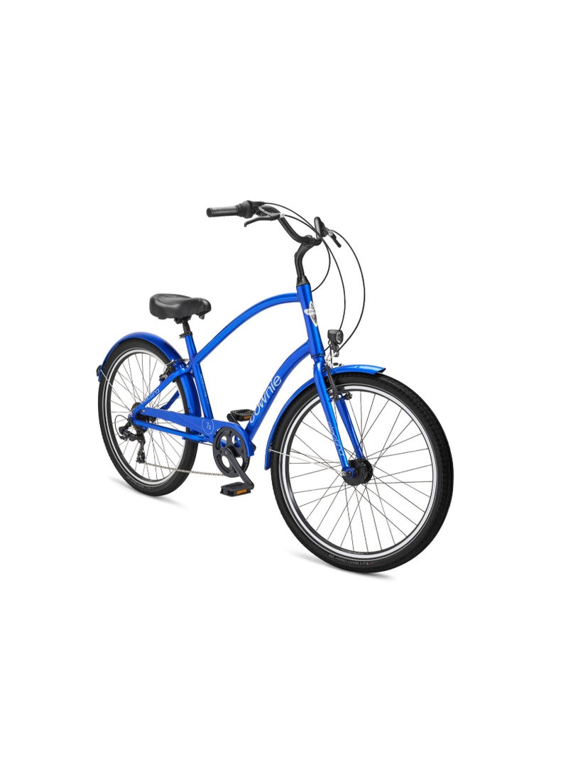Electra Bicycle Company Electra Townie Original 7D EQ Men's City Bike, 26 Inch, 7-Speed, Aluminium Frame, Hyper Blue - Image 2