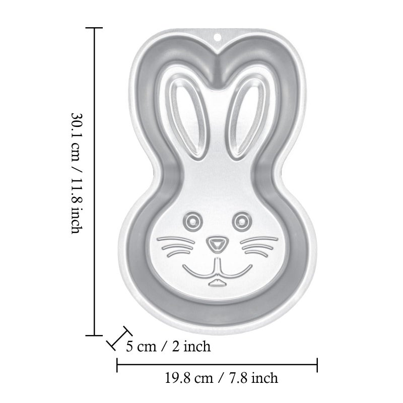 Yikinip Bunny Shape Cake pan,Bunny cake tinï¼ŒAluminum Rabbit Shape Cake Mold for Baking, Easter Cake Pan,baking pan(Bunny Shape Cake pan) - Image 2